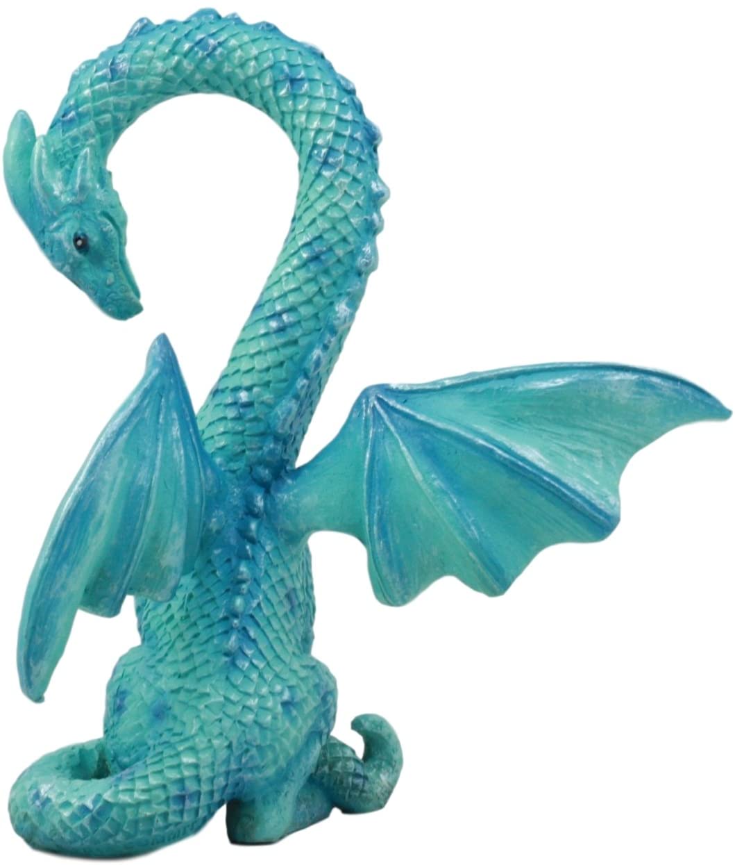 Ebros Valentine Cupid Love Blue Dragon Figurine 5.5"Tall Romantic Male Dragon