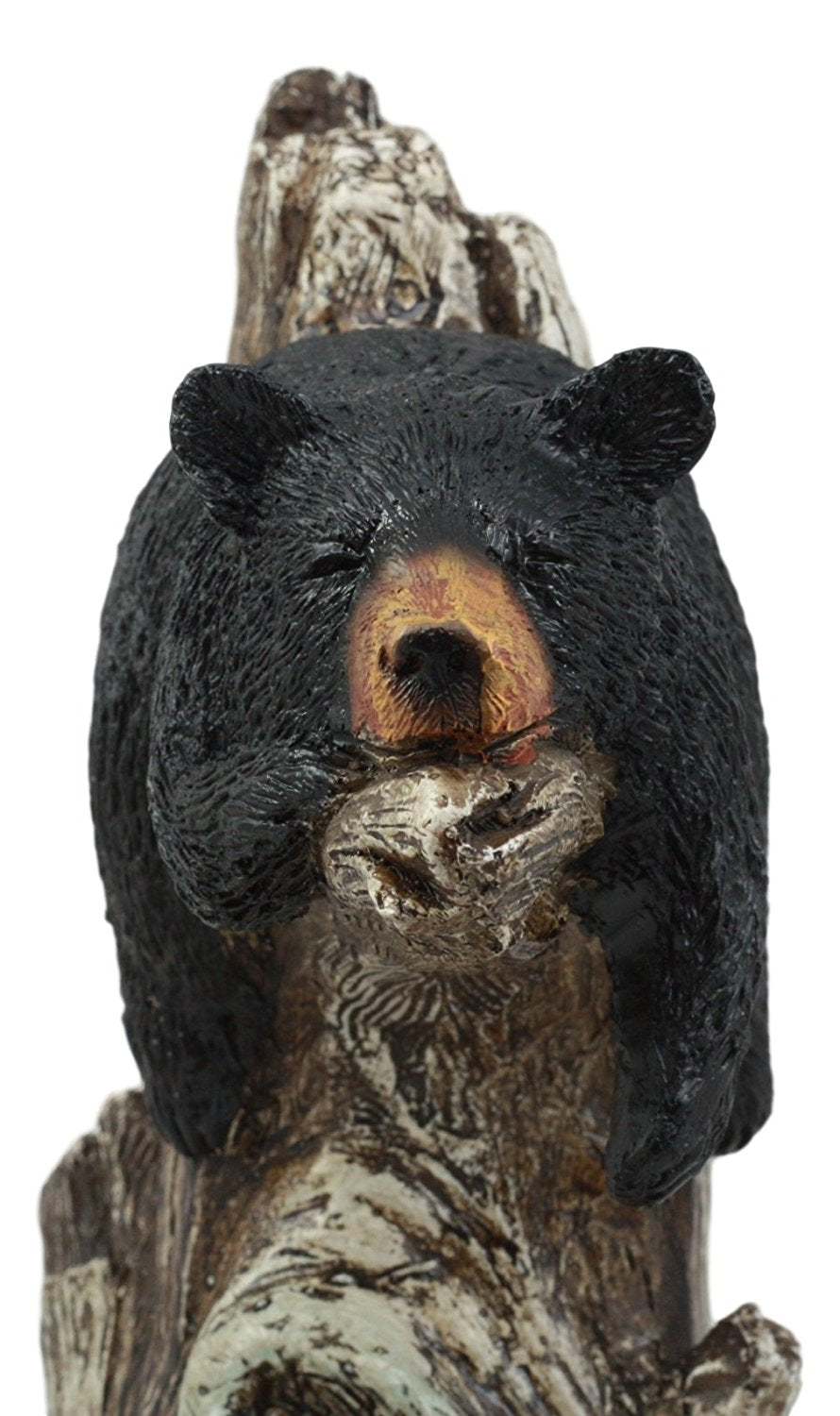 Ebros Lazy Days Of Summer Black Bear Sleeping On Tree Branch Statue Wildlife Forest Rustic Cabin Decor Bear Figurine