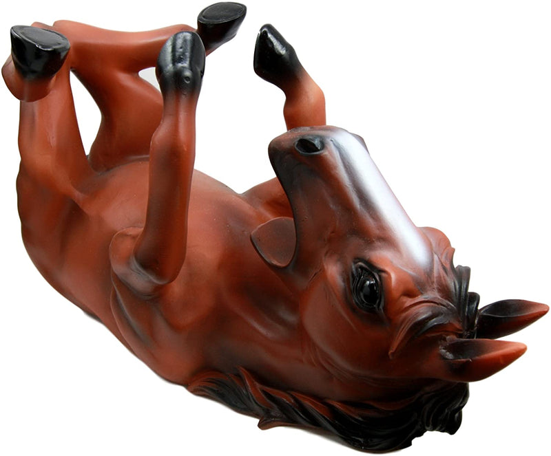 Ebros Chestnut Equestrian Stallion Horse Drinking Wine Bottle Holder Decor