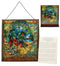 Ebros Louis Comfort Tiffany Four Seasons Collection Summer Stained Glass Art With Base Decor