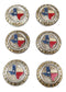 Set Of 6 Western Texan Map Texas Born And Proud Drawer Cabinet Furniture Knobs