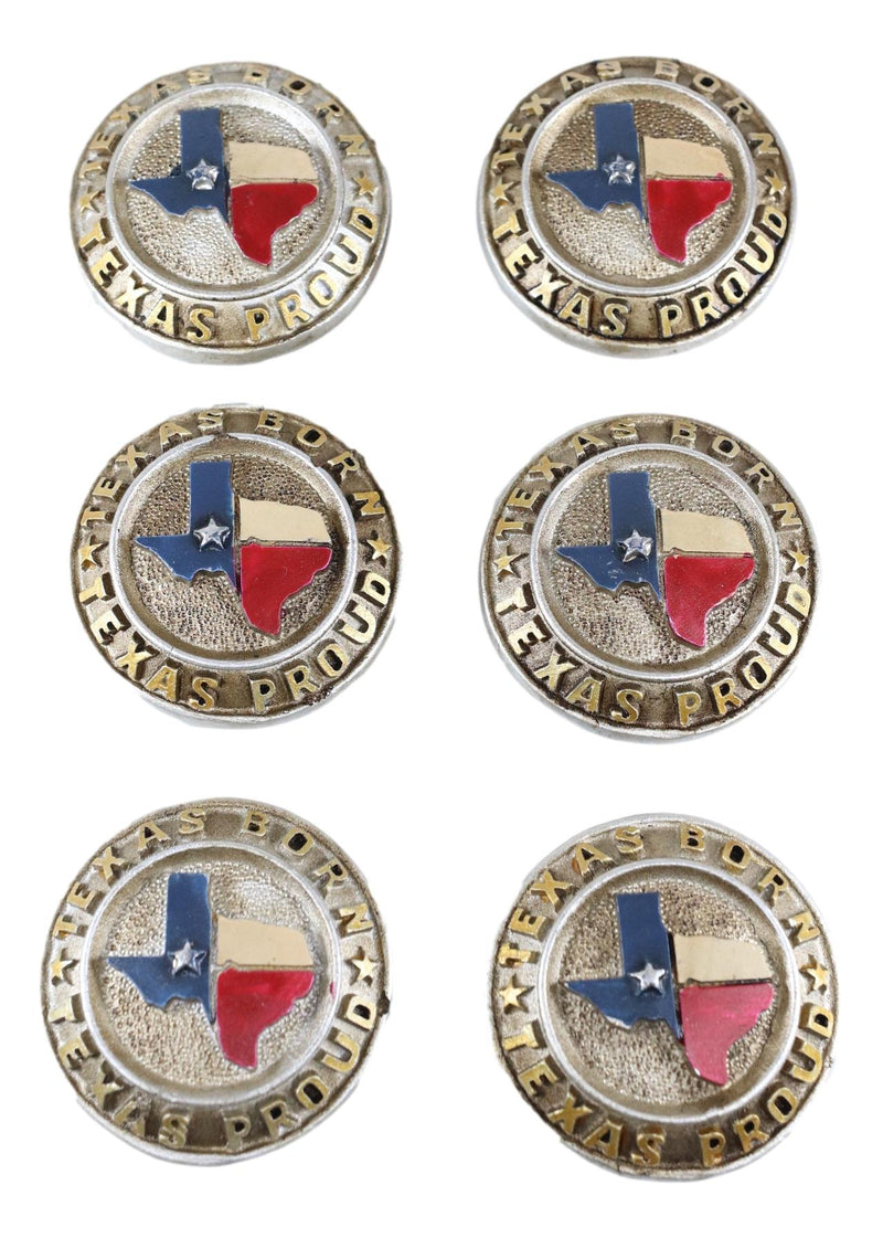 Set Of 6 Western Texan Map Texas Born And Proud Drawer Cabinet Furniture Knobs