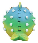 Ebros Furry Bones Puffington The Fugu Pufferfish Skeleton Figurine 2" H Furrybones Bloated Fish Ocean Aquatic Creature Costume Hooded Skull Monster Collectible Sculpture Decorative Toy