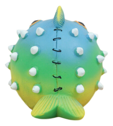 Ebros Furry Bones Puffington The Fugu Pufferfish Skeleton Figurine 2" H Furrybones Bloated Fish Ocean Aquatic Creature Costume Hooded Skull Monster Collectible Sculpture Decorative Toy