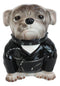 Ceramic American Gangster Bully Bulldog With Spiked Collar Cookie Jar Figurine