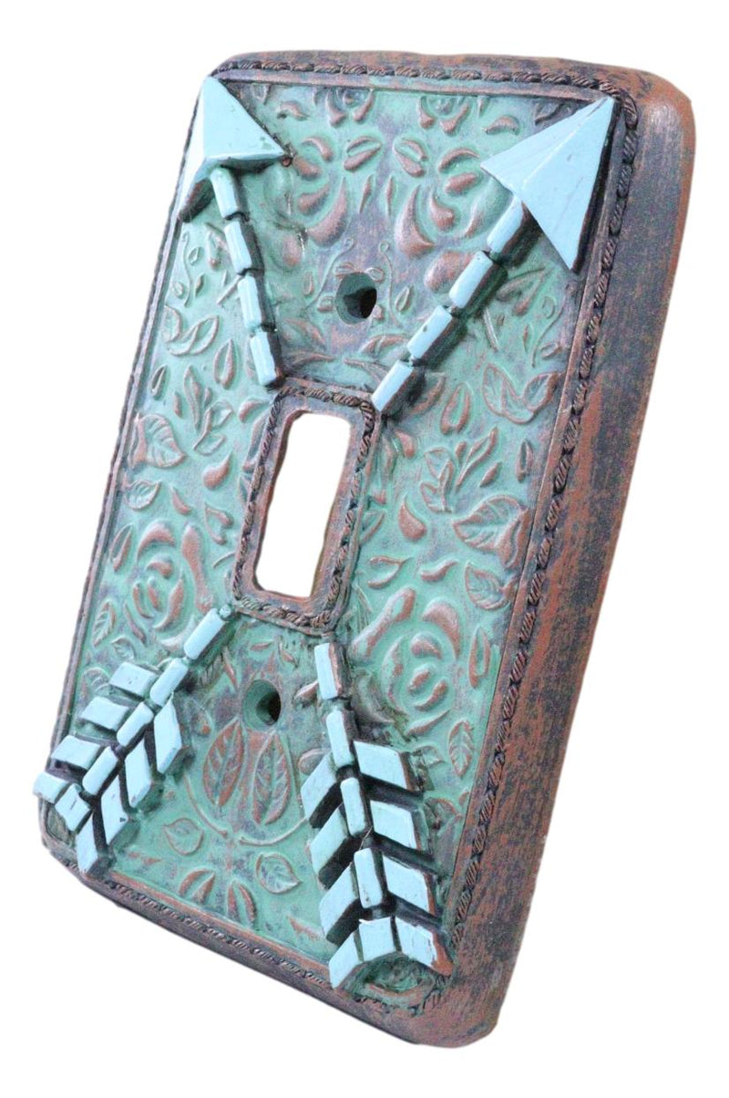 Indian Turquoise Crossed Arrows Friendship Wall Single Toggle Switch Plates Set