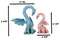 Ebros Valentines Cupid Love Dragon Couple Set of Two Blue and Pink Dragon Statue