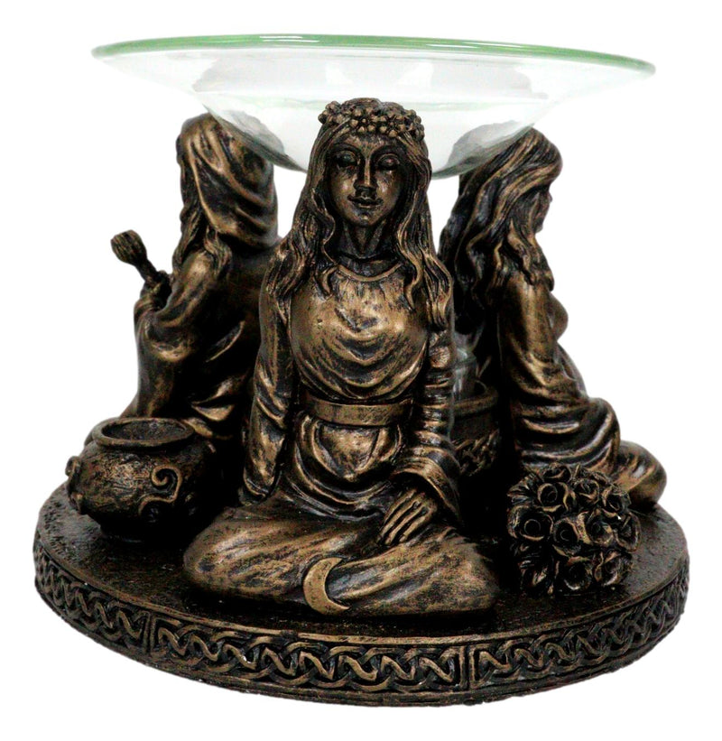 Wicca Triple Goddess Maiden Mother Crone Votive Holder Aroma Oil Warmer Figurine