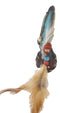Southwestern Indian Dreamcatcher Feather And Beads With Flying Eagle Figurine