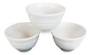 Contemporary Ridged Matte White Jade Melamine Rice Soup Dessert Bowls Pack Of 6