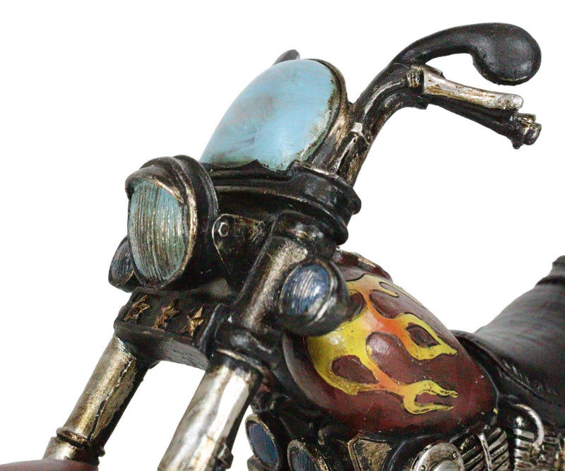 Vintage Classic Retro Chopper Bike Motorcycle With Faux Leather