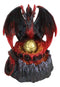 Ebros Red Hell Fire Magma Dragon Mother Guarding LED Golden Egg Figurine Night Light