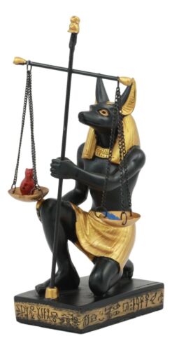 Ancient Egyptian God Of Afterlife Anubis Holding The Scales of Justice Statue