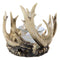 Rustic Western Buck Elk Deer Stag Entwined Antlers Crown Votive Candle Holder