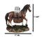 Rustic Western Brown Chestnut Horse With Saddlebags Salt Pepper Shakers Figurine