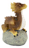 Ebros 'Home is Where My Dragon is' Baby Dragon on Rock Resin Figurine 7.5" H
