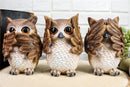 Ebros See Hear Speak No Evil Wise Owls Decor Set Wisdom Of The Woods Owl Hoot