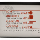 Frank Lloyd Wright Organic Commandment Love Virtues Glass Art Panel Plaque Decor