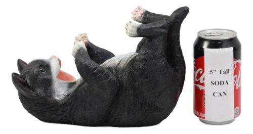 Ebros Feline Black and White Tuxedo Cat Wine Bottle Holder Caddy Figurine - Ebros Gift