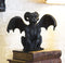 Ebros Crouching Ram Horned Gargoyle Statue in Faux Stone Finish Resin 6.25" Tall