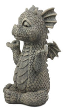 Ebros Whimsical Inner Peace Garden Yoga Asana Meditating Dragon Statue Decor Figurine