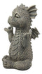 Ebros Whimsical Inner Peace Garden Yoga Asana Meditating Dragon Statue Decor Figurine