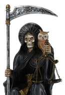 Ebros 9" Tall Bone Mother Holy Death Black Tunic Robe Sitting On Throne Statue