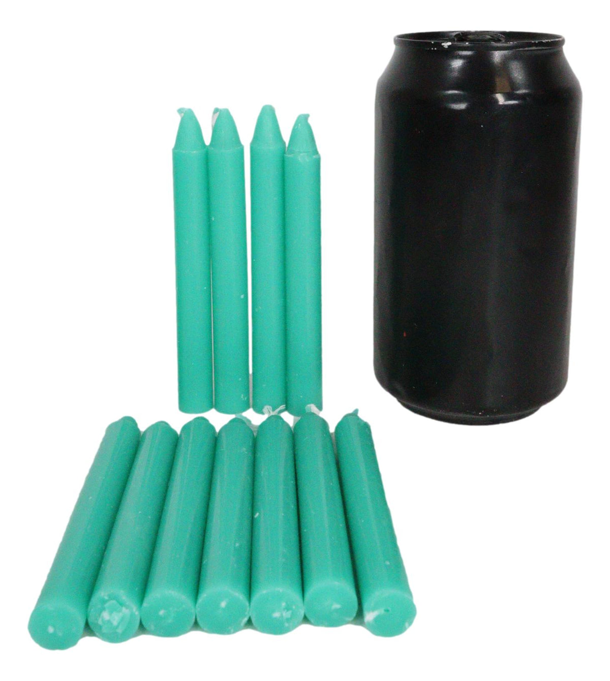 Green Luck Prosperity Pack of 12 Wicca Occult Witch Ritual Spell Chime Candles - Ebros Gift