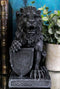 Ebros Stoic Notre Dame Shield Bearer Lion Heart Gargoyle On Pedestal Figurine 6"H