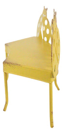 Pack Of 2 Enchanted Fairy Garden Miniature Metal Yellow Ladybug Nook Park Bench