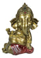 Vastu Hindu Elephant God Baby Ganesha Ganapati Holding Lotus Flower Figurine