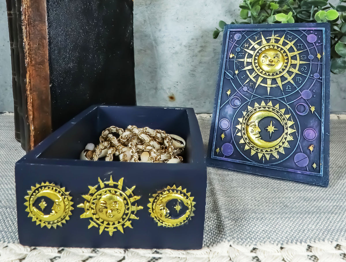 Fortune Telling Celestial Astrology Sun And Moon Tarot Cards Decorative Box