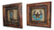 Set of 2 Western Turquoise Gems Cowboy Boot Horseshoe Wooden Wall Picture Frames