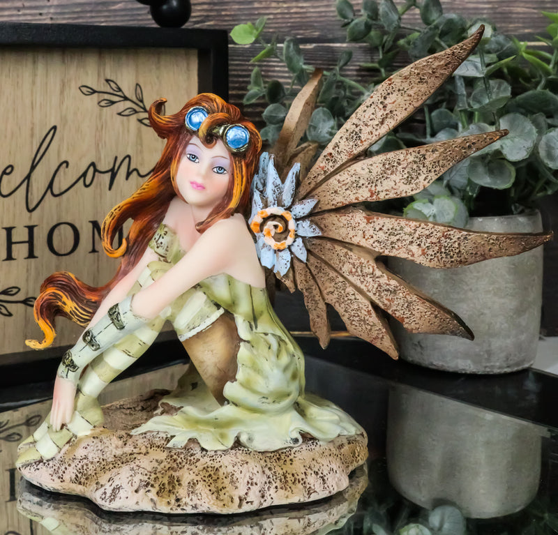 Amy Brown Thinking Of You Steampunk Aviator Pilot Fairy In Robot Wings Figurine
