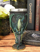 Ebros Ruth Thompson Dragon's Lair Skull Blade Drake 8oz Wine Goblet Chalice Cup