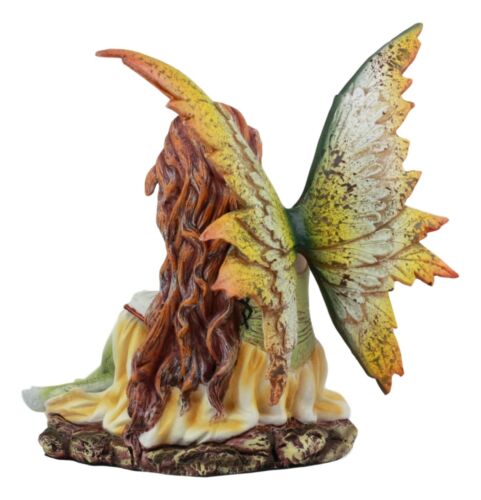 Once Upon A Time Summer Romance Bookworm Fairy In Radiant Yellow Dress Statue