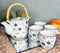 Japanese Cherry Blossom Rain 20oz Ceramic Tea Pot and Cups Set Serves 4 People