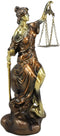 Ebros Greek Blind Lady Of Justice La Justica Sitting On Globe Figurine 13.25"H