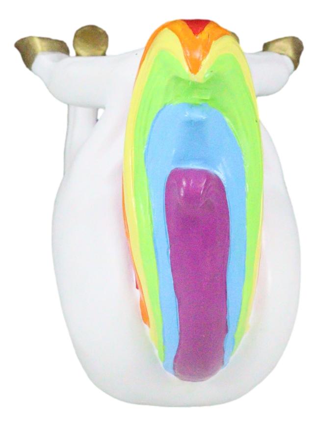 Fantasia Rainbow Unicorn With Golden Horn Wine Holder Figurine Kitchen Statue