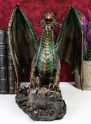 Ebros Lord of The Skies Roaring Rust Fire Dragon Figurine 9" H Mythical Fantasy