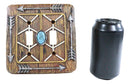 Faux Wood Indian Turquoise 4 Arrows Wall Double Toggle Switch Plates Set Of 2