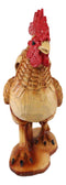 Ebros Country Farm Chicken Rooster Decorative Figurine In Faux Bamboo Finish Resin