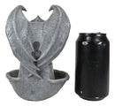 Gothic Chimera Gargoyle On Fountain Pedestal Backflow Incense Cone Burner Decor
