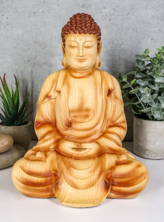 Ebros Eastern Meditating Buddha Gautama Amitabha in Dhyana Mudra Pose Statue - Ebros Gift
