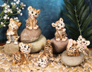 Ebros Jungle Playful Bengal Orange Tiger Cubs Mini Figurines Forest  Tigers