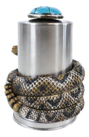 Diamondback Rattlesnake Coiling Around Toothpick Holder Spring Barrel Holder