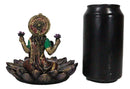 Hindu Goddess Sri Lakshmi On Lotus Padma Flower Votive Candle Holder Figurine