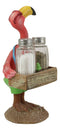 Ebros Butler Flamingo With Shades And Spice Basket Salt Pepper Shakers Figurine
