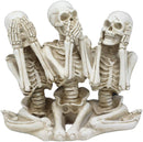 Ebros See Hear Speak No Evil Gossiping Sisters Female Lady Skeletons Statue 6"H