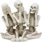 Ebros See Hear Speak No Evil Gossiping Sisters Female Lady Skeletons Statue 6"H